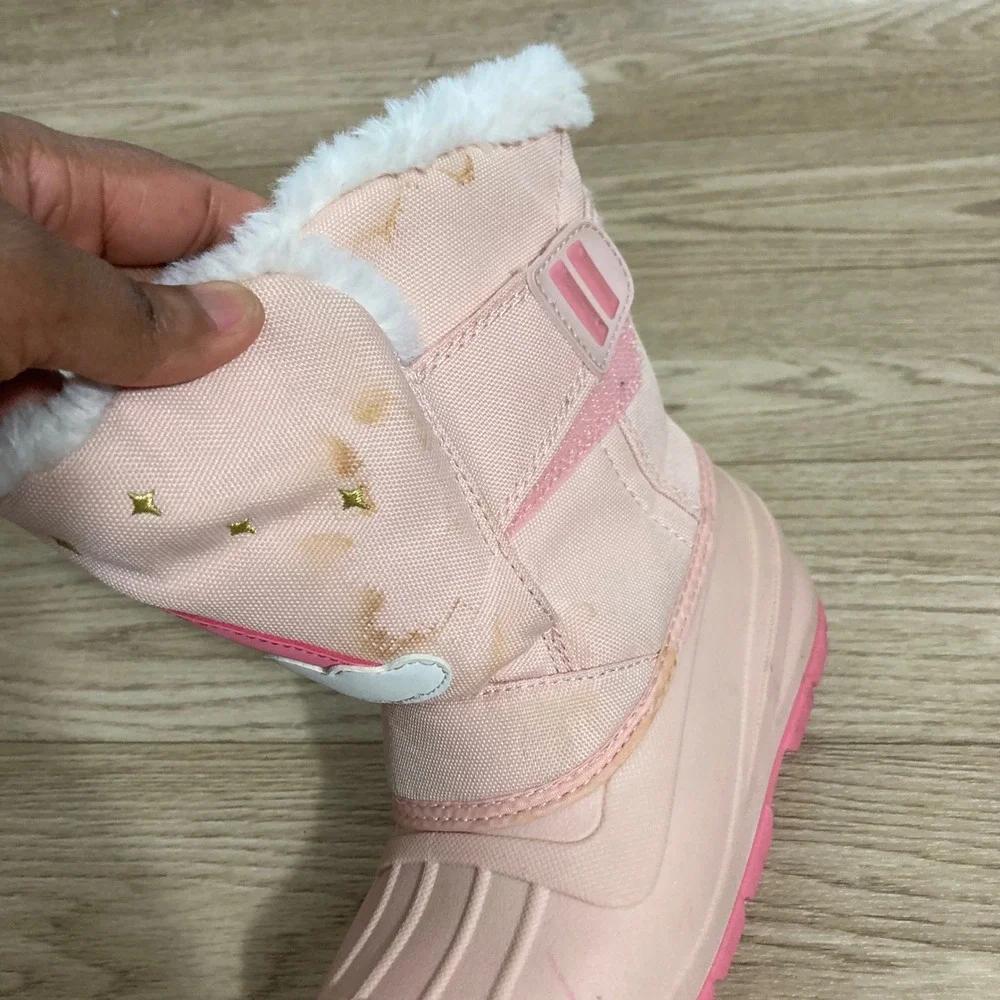 Target Rainbow Snow Boots Toddler Size‎ 12 Pink  Thermolite Stars